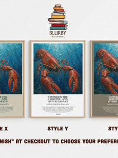 Consider the lobster, and other essays bookish print in frame leaning in hallway – non fiction wall art