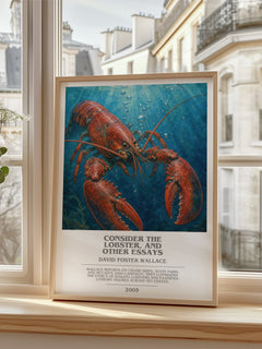 Consider the lobster, and other essays bookish poster colour and style options – David Foster Wallace book art