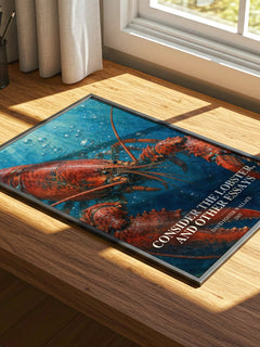 Consider the lobster, and other essays watercolour book poster framed on wall – non fiction wall art