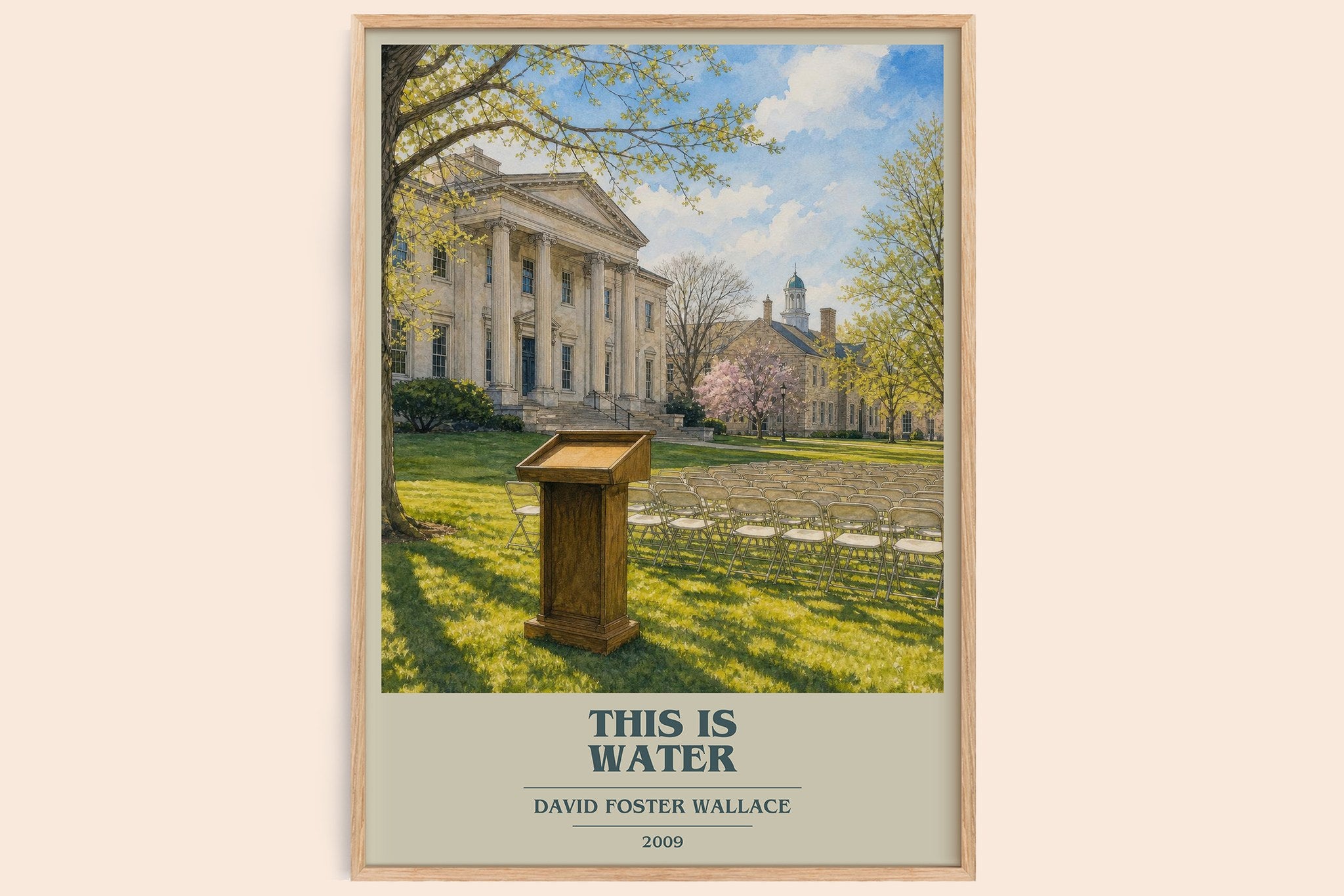 This is water Book Cover Poster by David Foster Wallace