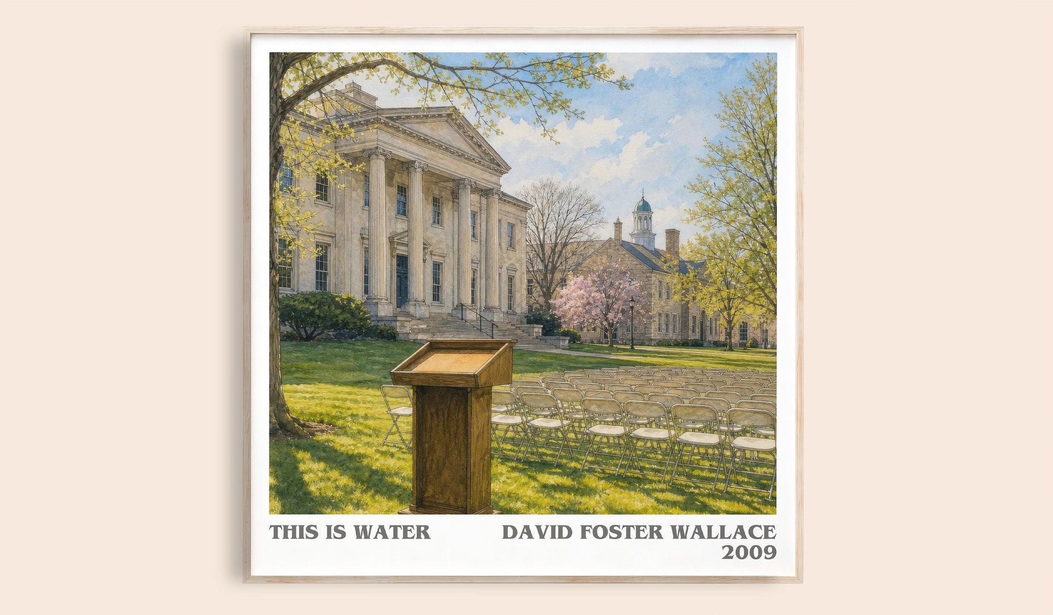 This is water Literary Art Print by David Foster Wallace