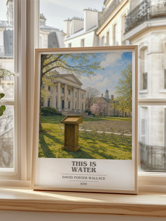 This is water book cover poster colour and style options – David Foster Wallace book art