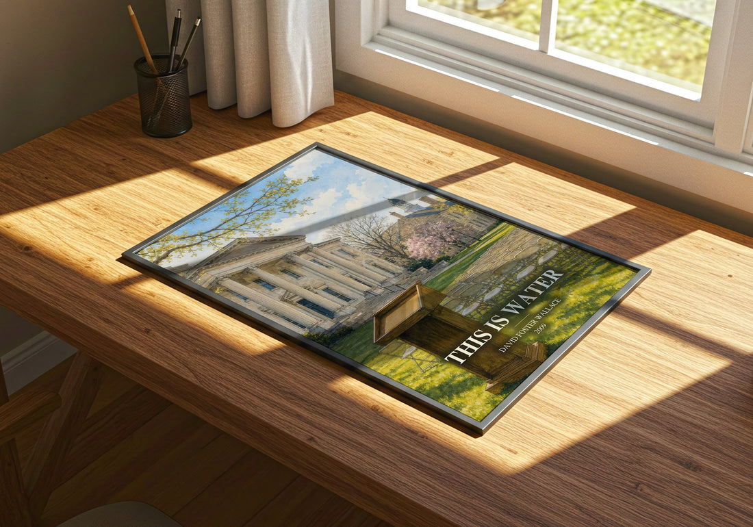 This is water watercolour book poster framed on wall – philosophy wall art