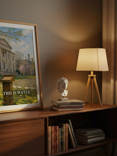 This is water watercolour print on bookshelf – David Foster Wallace fan gift