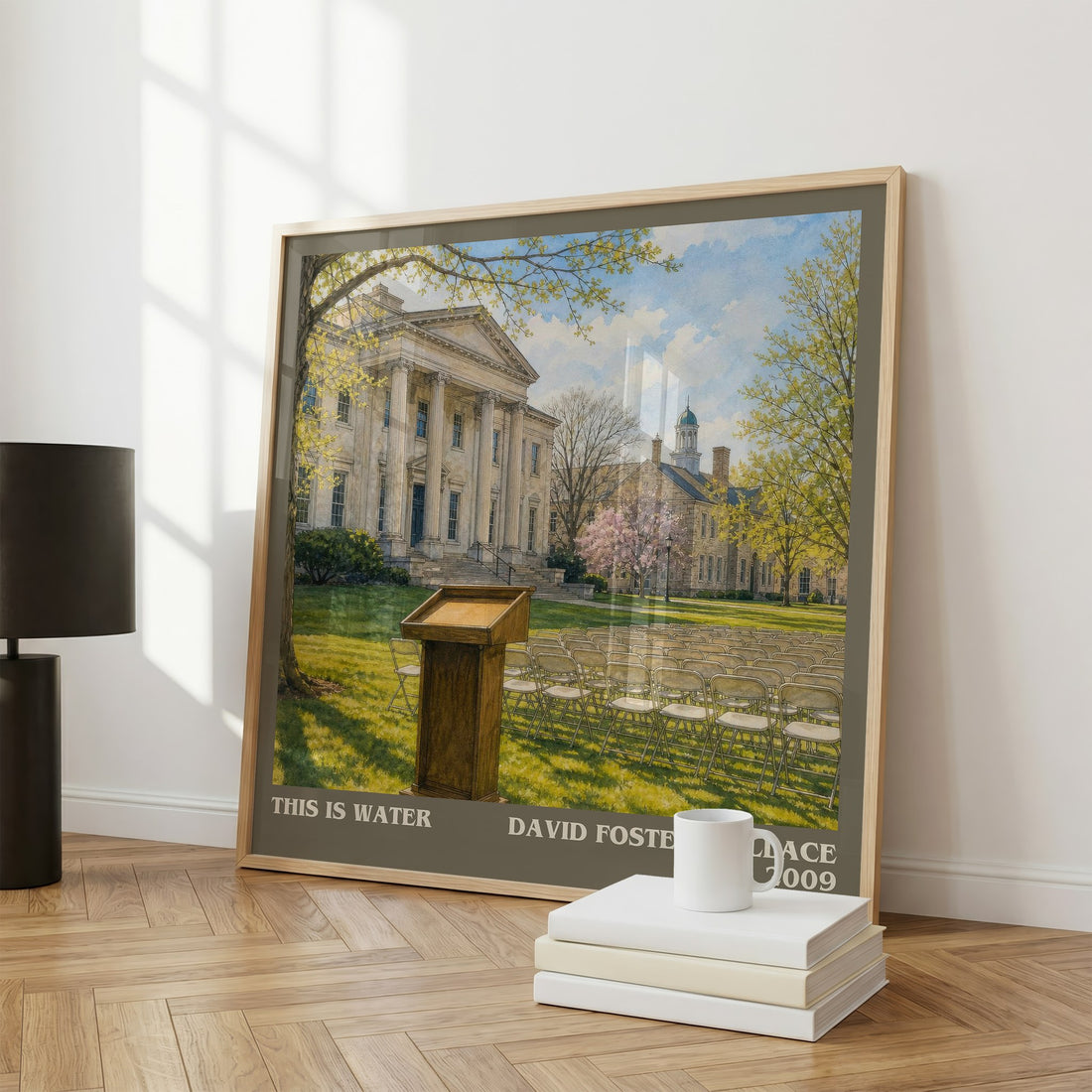 This is water literary print framed by window – literary home decor