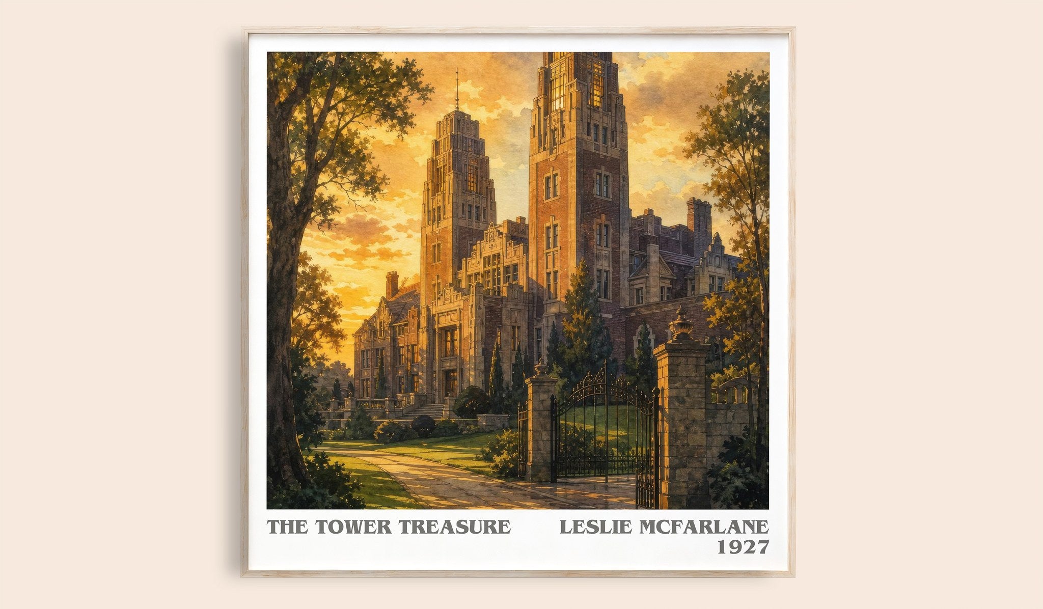 The tower treasure Literary Art Print by Leslie McFarlane
