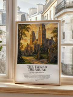 The tower treasure bookish poster colour and style options – Leslie McFarlane book art