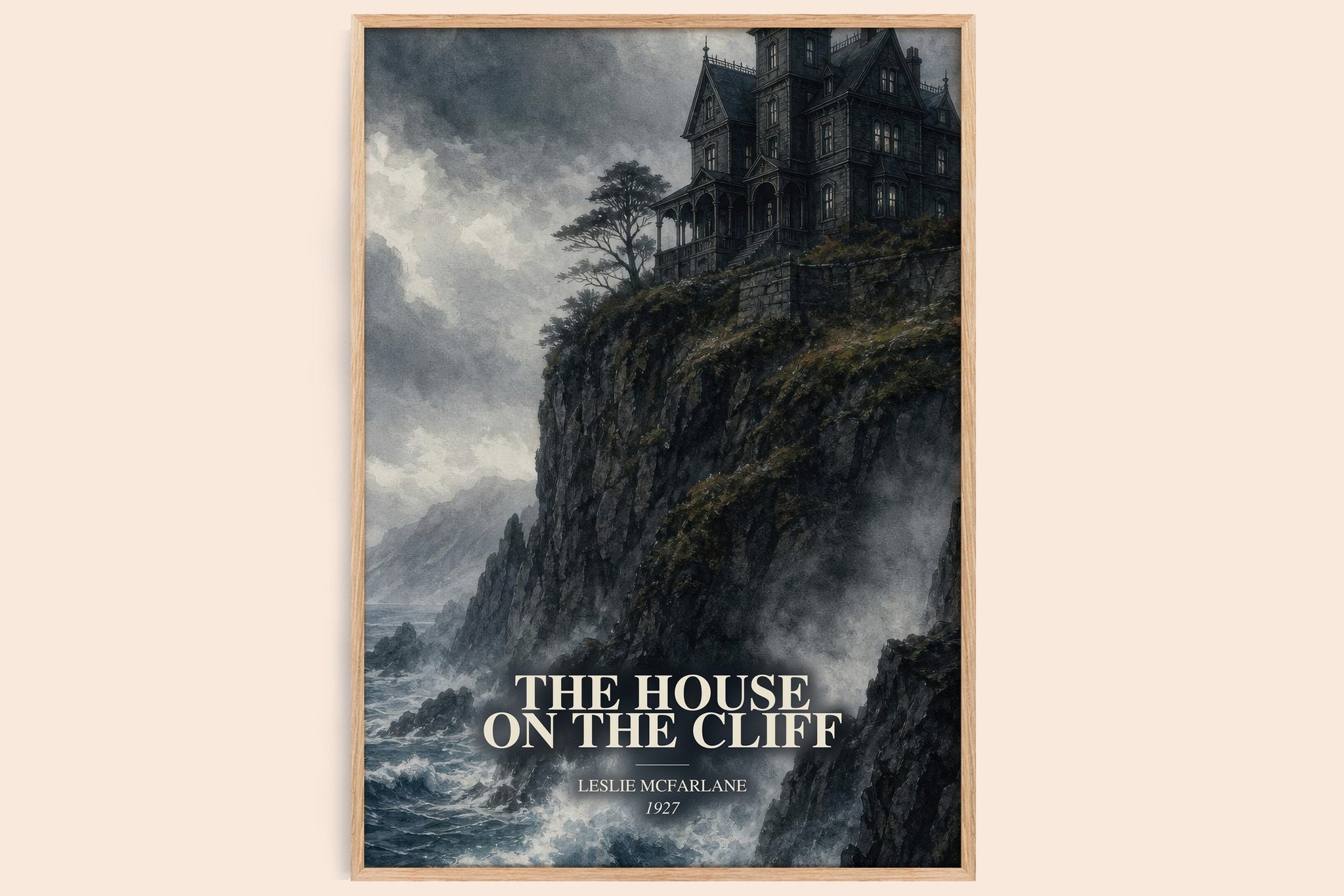 House on the Cliff Book Watercolour Illustration by Leslie McFarlane