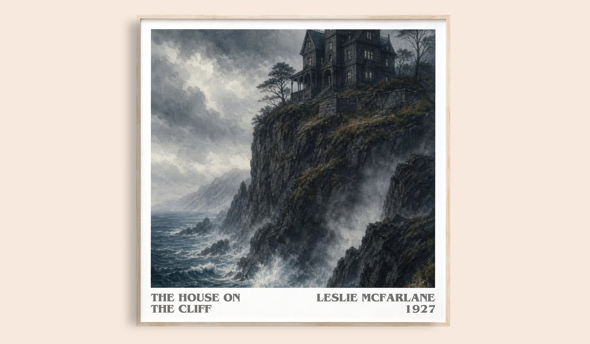 The House on the Cliff Literary Art Print by Leslie McFarlane