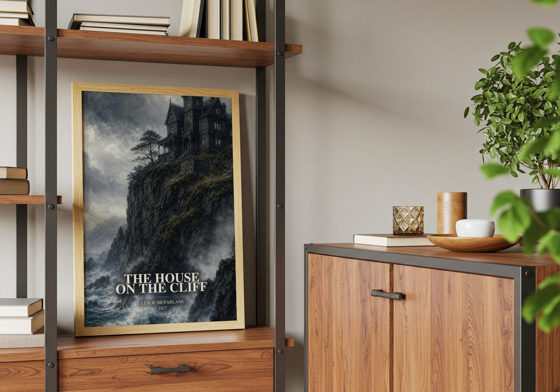 The House on the Cliff book watercolour illustration paper finish options – matte satin gloss
