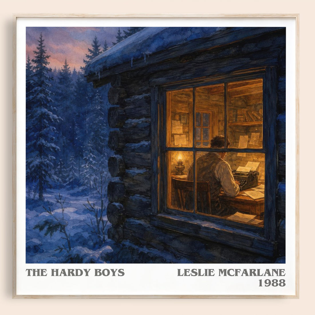 The Hardy boys literary book poster by Leslie McFarlane – framed literary art print