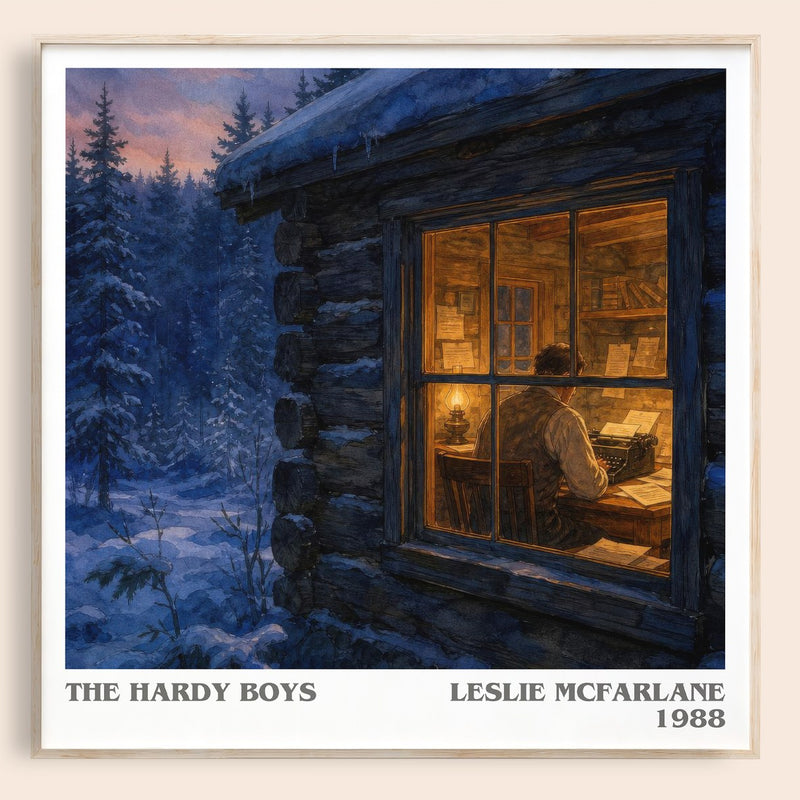 The Hardy boys literary book poster by Leslie McFarlane – framed literary art print