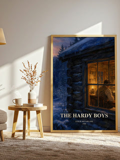 The Hardy boys watercolour print in frame leaning in hallway – young adult wall art
