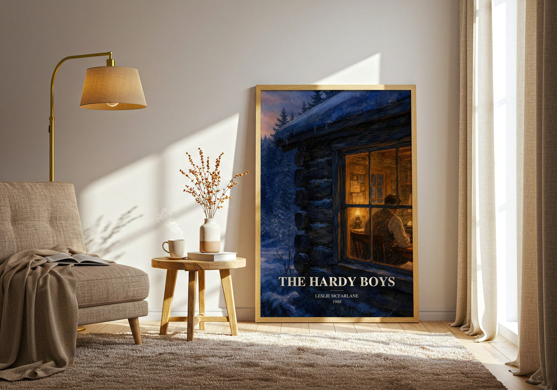 The Hardy boys watercolour print in frame leaning in hallway – young adult wall art