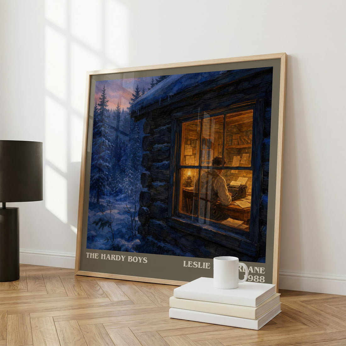 The Hardy boys literary print framed by window – literary home decor