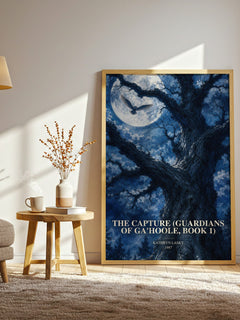 The Capture (Guardians of Ga'Hoole, Book 1) watercolour print in frame leaning in hallway – fantasy wall art