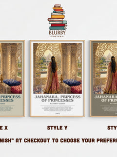 Jahanara, Princess of Princesses bookish print in frame leaning in hallway – historical fiction wall art