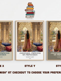 Jahanara, Princess of Princesses book cover print in frame leaning in hallway – historical fiction wall art