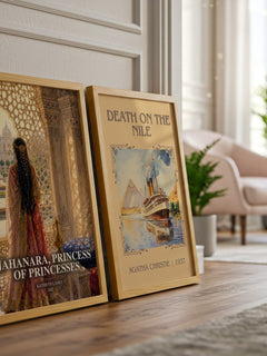 Jahanara, Princess of Princesses watercolour print framed by window – literary home decor