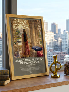 Jahanara, Princess of Princesses bookish print framed by window – literary home decor