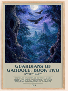 Guardians of GaHoole, Book Two bookish book poster by Kathryn Lasky – framed literary art print