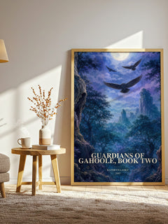 Guardians of GaHoole, Book Two watercolour print in frame leaning in hallway – fantasy wall art