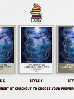 Guardians of GaHoole, Book Two book cover print in frame leaning in hallway – fantasy wall art