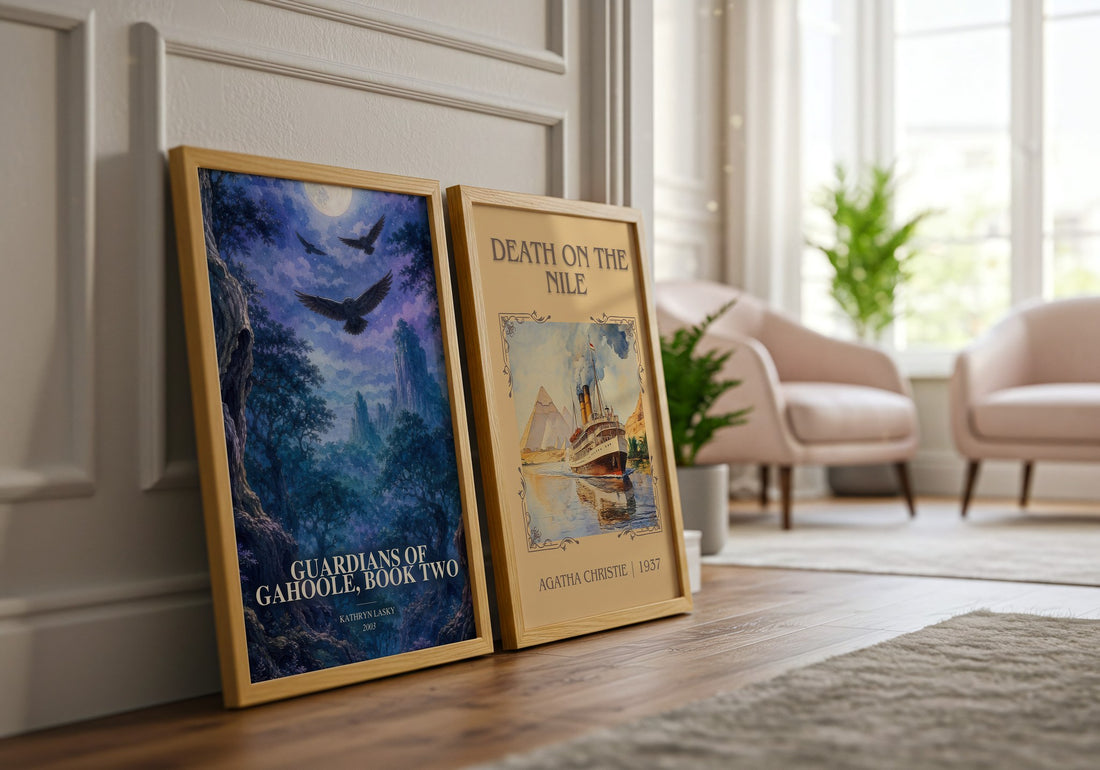 Guardians of GaHoole, Book Two watercolour print framed by window – literary home decor