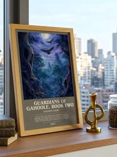 Guardians of GaHoole, Book Two bookish print framed by window – literary home decor