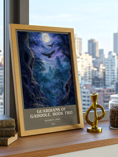 Guardians of GaHoole, Book Two book cover print framed by window – literary home decor