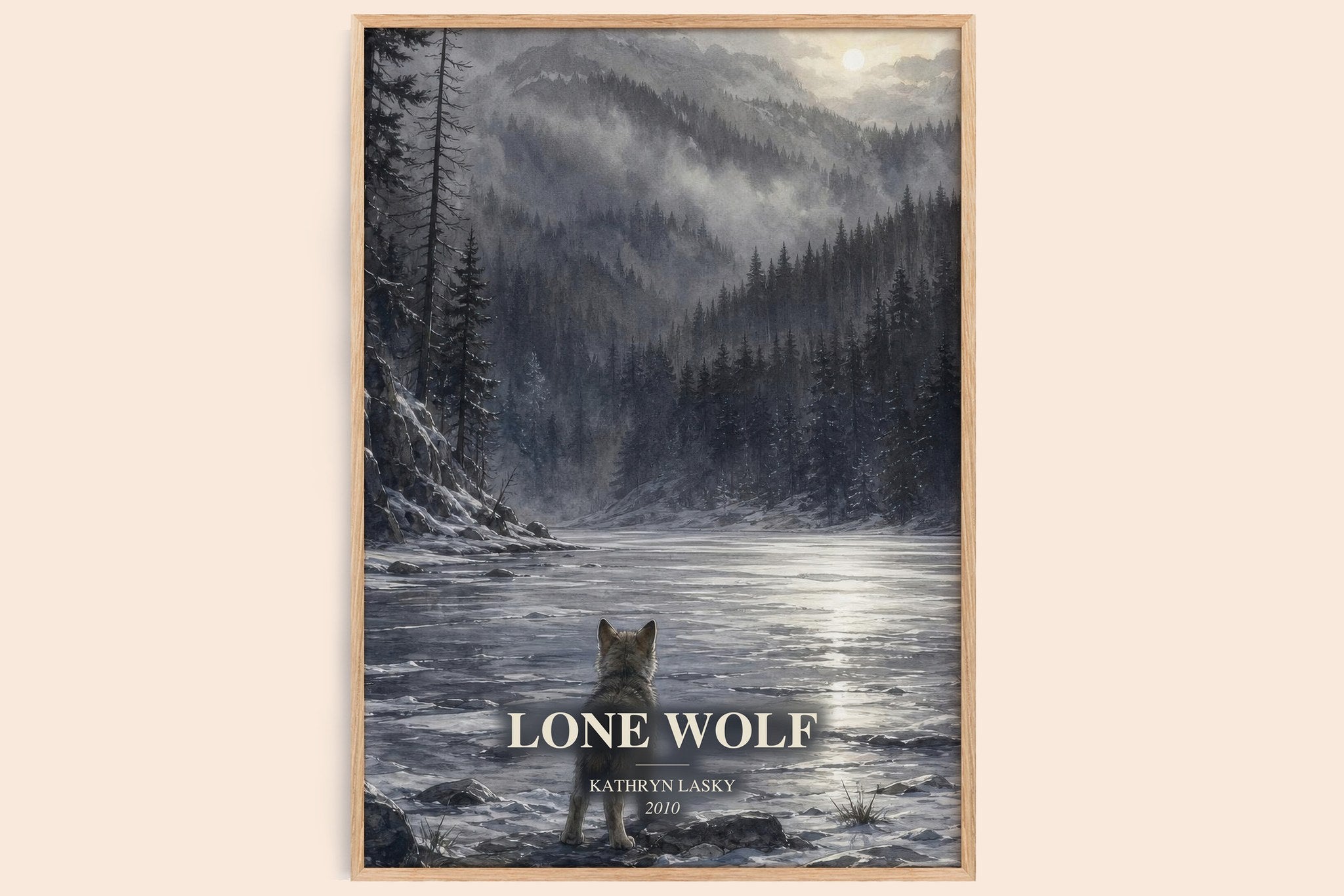 Lone wolf Book Watercolour Illustration by Kathryn Lasky