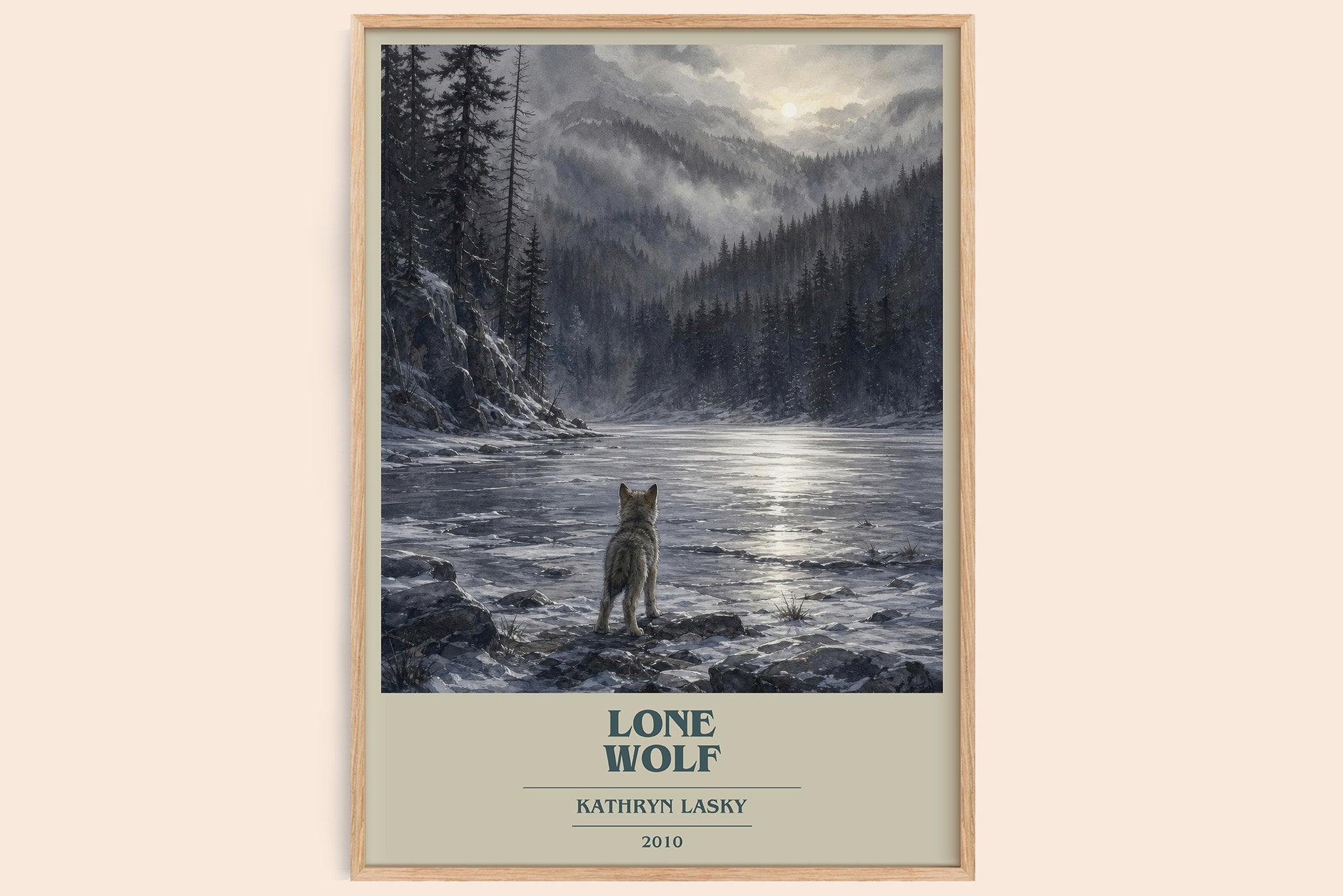 Lone wolf Book Cover Poster by Kathryn Lasky