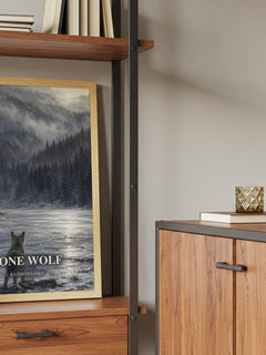 Lone wolf book watercolour illustration paper finish options – matte satin gloss