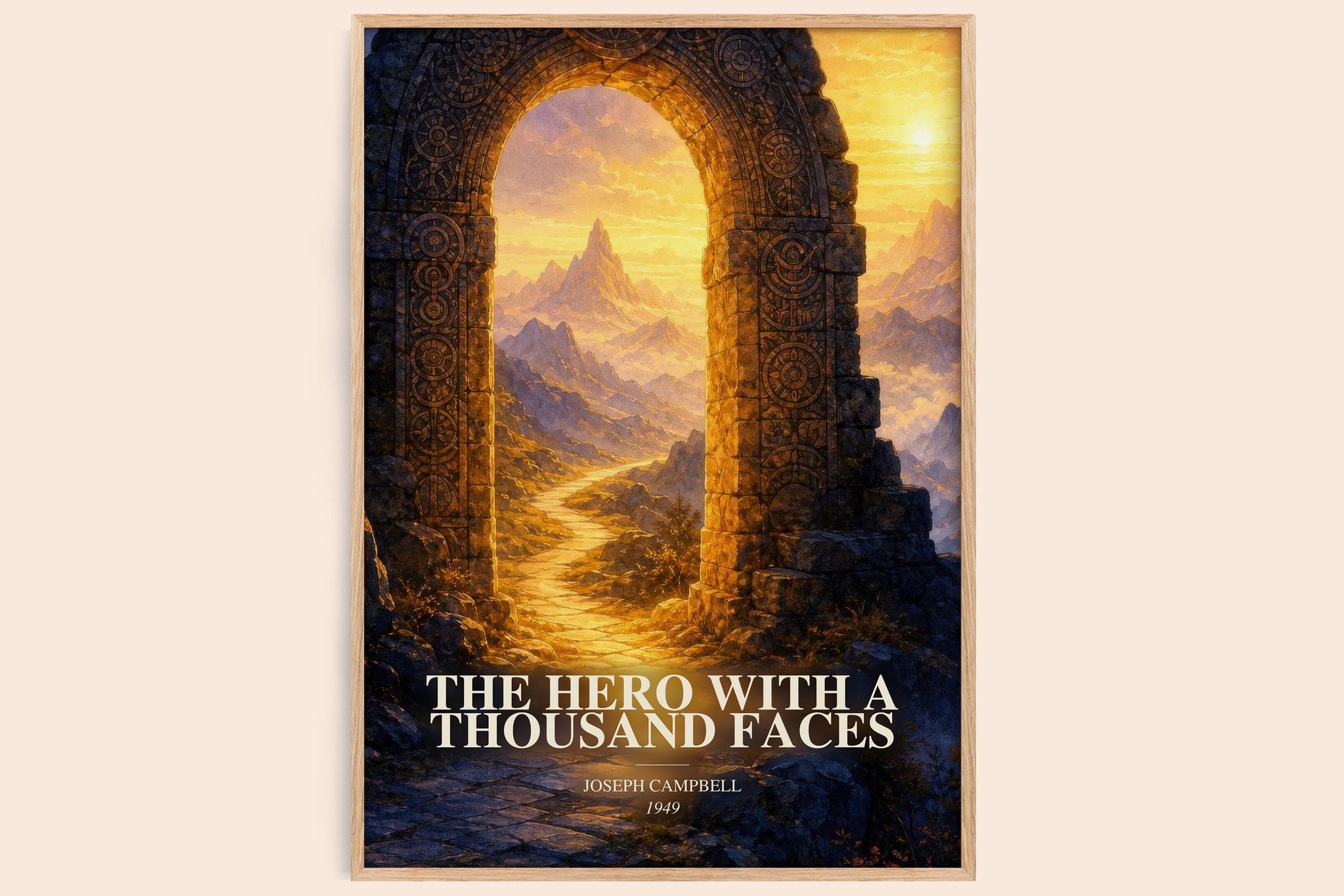 The hero with a thousand faces Book Watercolour Illustration by Joseph Campbell