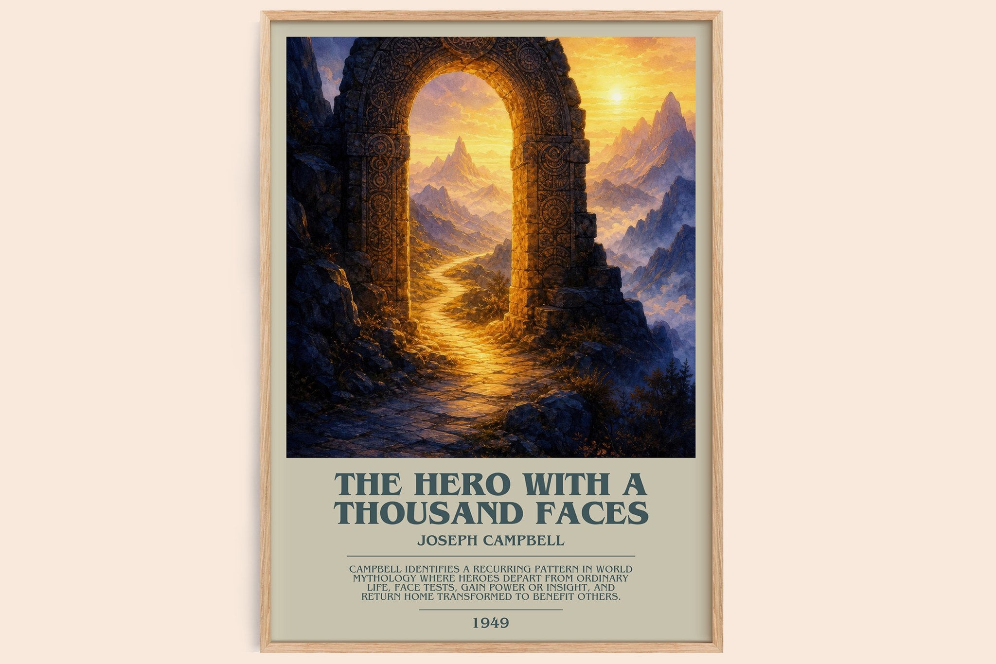 The hero with a thousand faces Bookish Wall Art by Joseph Campbell