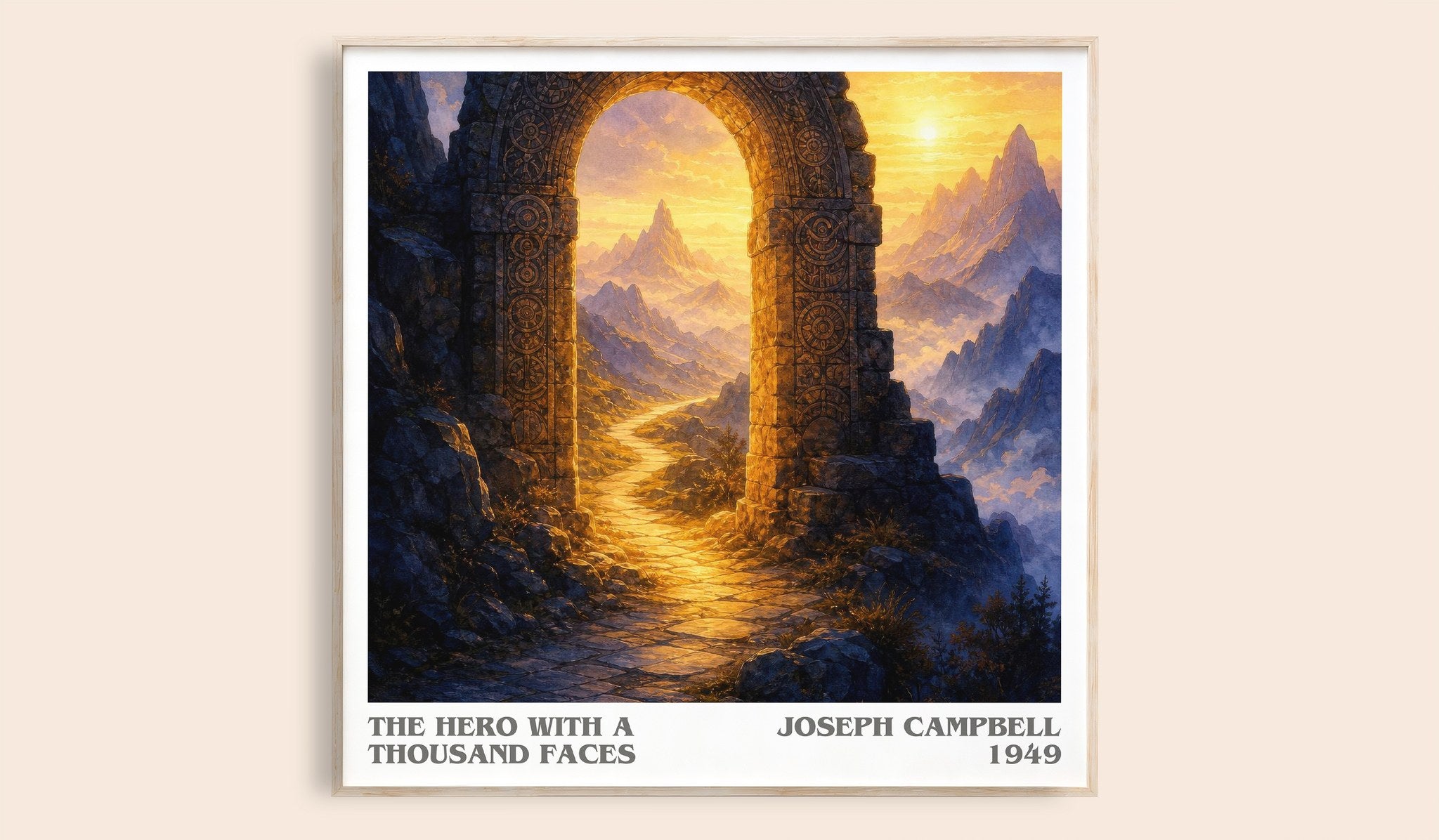 The hero with a thousand faces Literary Art Print by Joseph Campbell