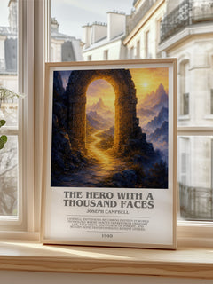 The hero with a thousand faces bookish poster colour and style options – Joseph Campbell book art