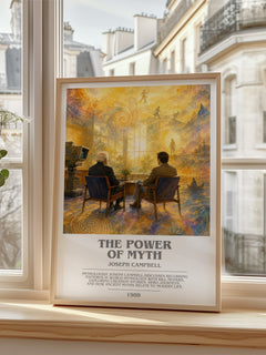 The Power of Myth bookish poster colour and style options – Joseph Campbell book art