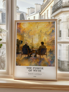 The Power of Myth book cover poster colour and style options – Joseph Campbell book art