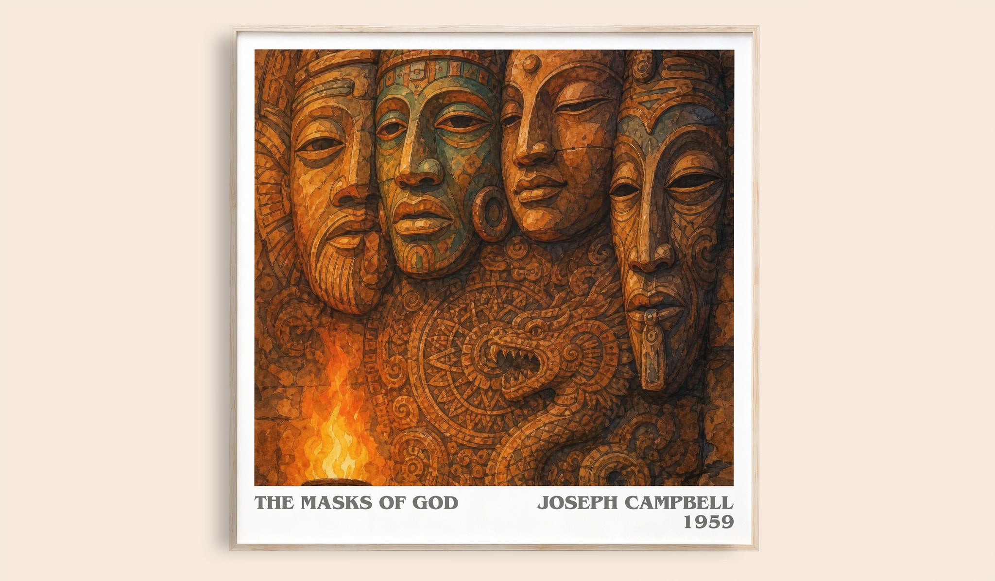 The masks of God Literary Art Print by Joseph Campbell