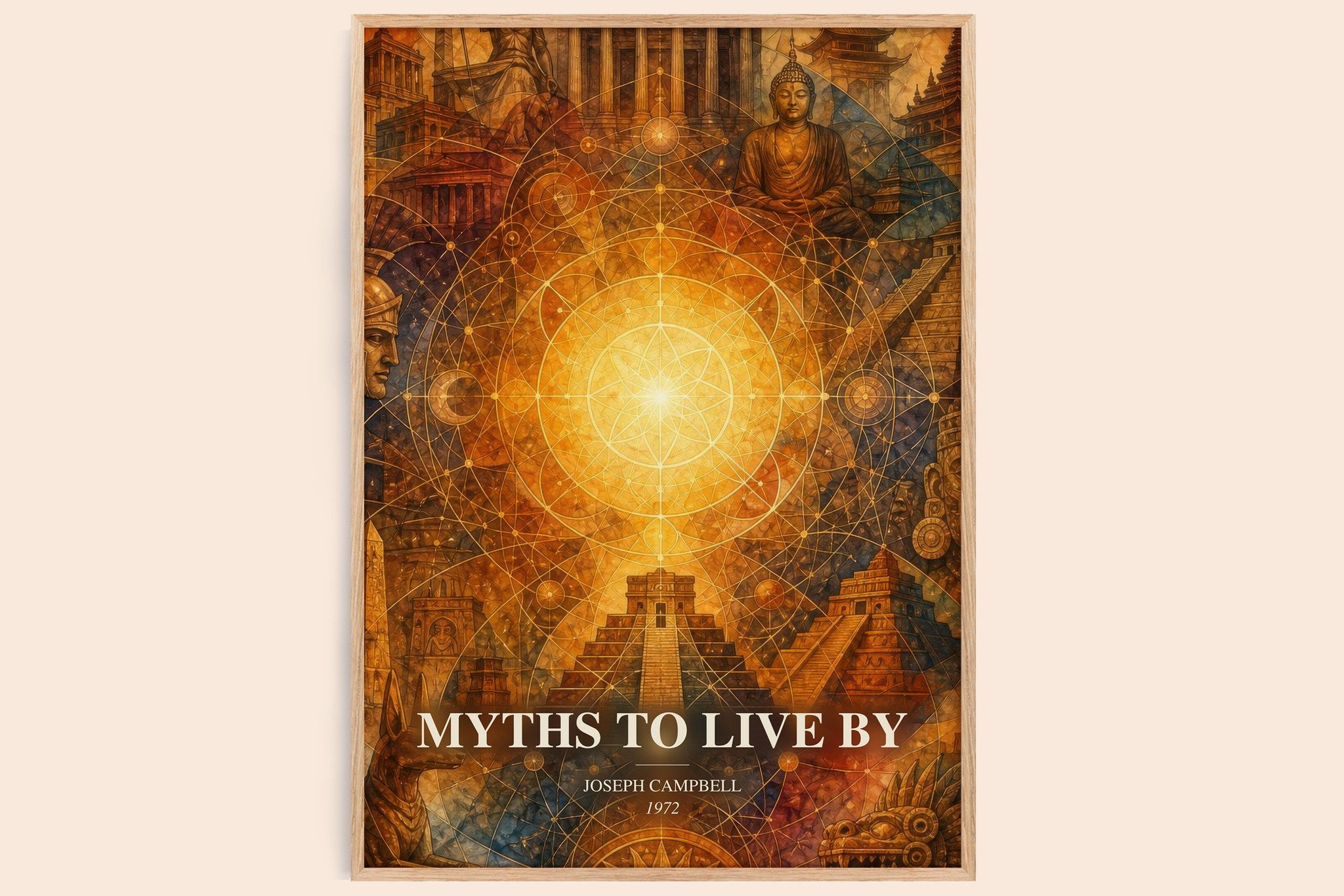 Myths to live by Book Watercolour Illustration by Joseph Campbell