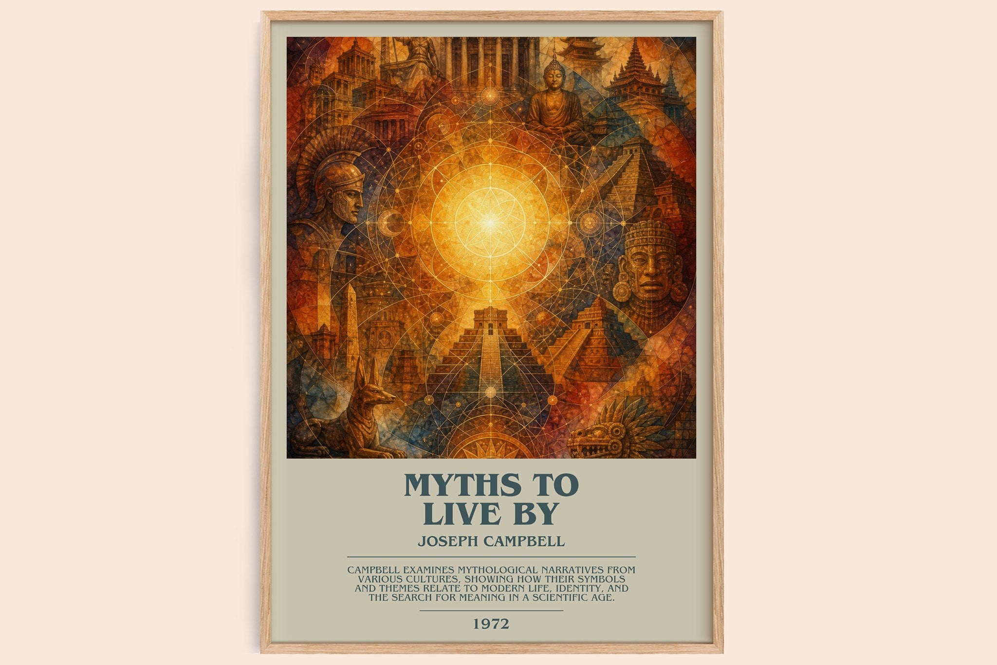 Myths to live by Bookish Wall Art by Joseph Campbell