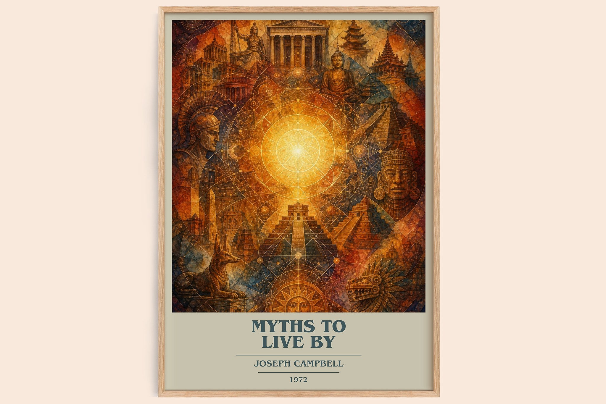 Myths to live by Book Cover Poster by Joseph Campbell