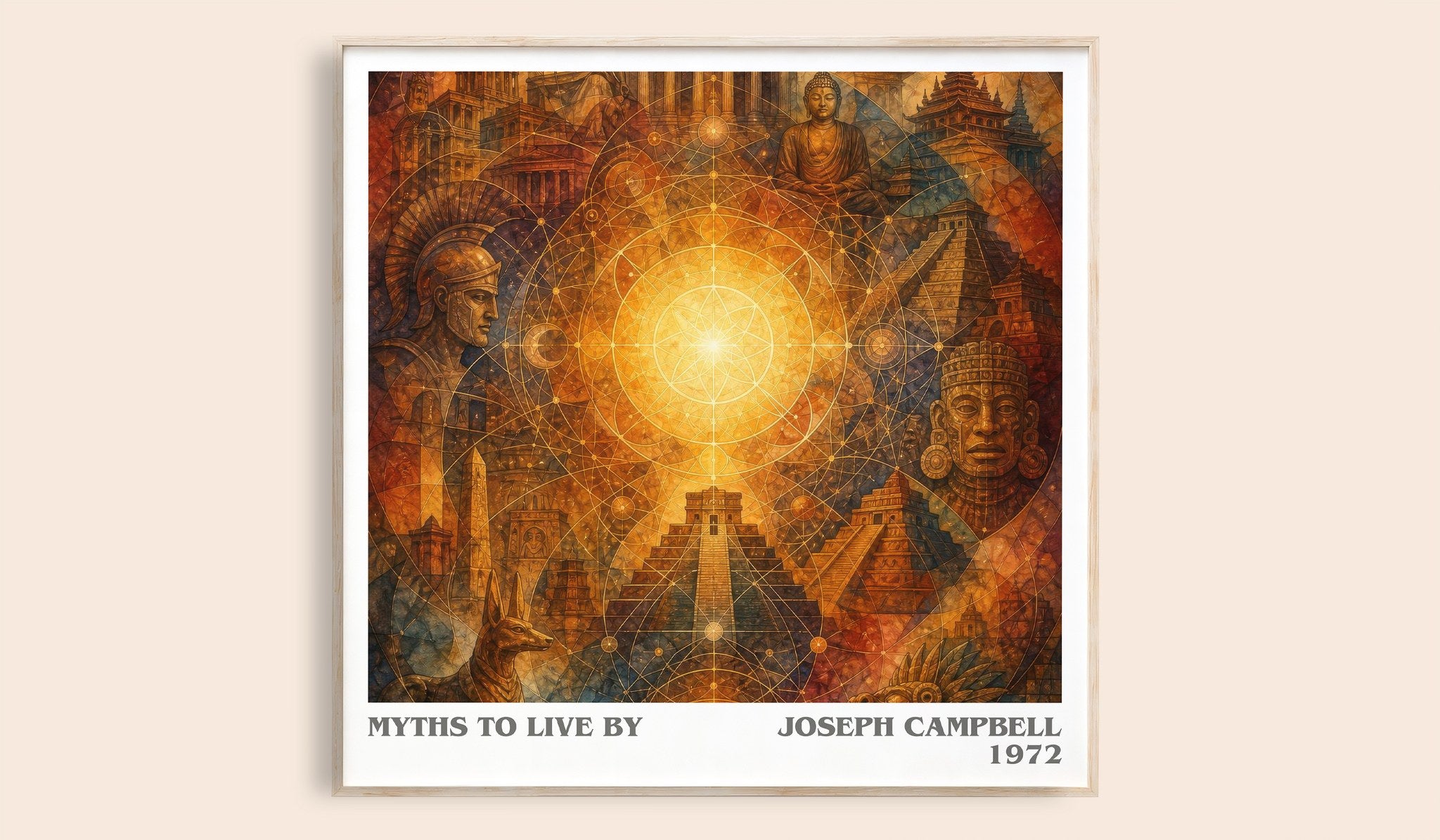 Myths to live by Literary Art Print by Joseph Campbell