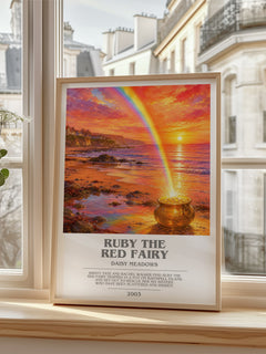 Ruby the Red Fairy bookish poster colour and style options – Daisy Meadows book art