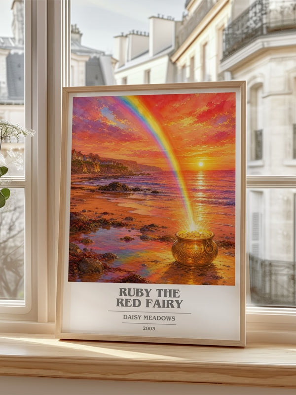 Ruby the Red Fairy book cover poster colour and style options – Daisy Meadows book art