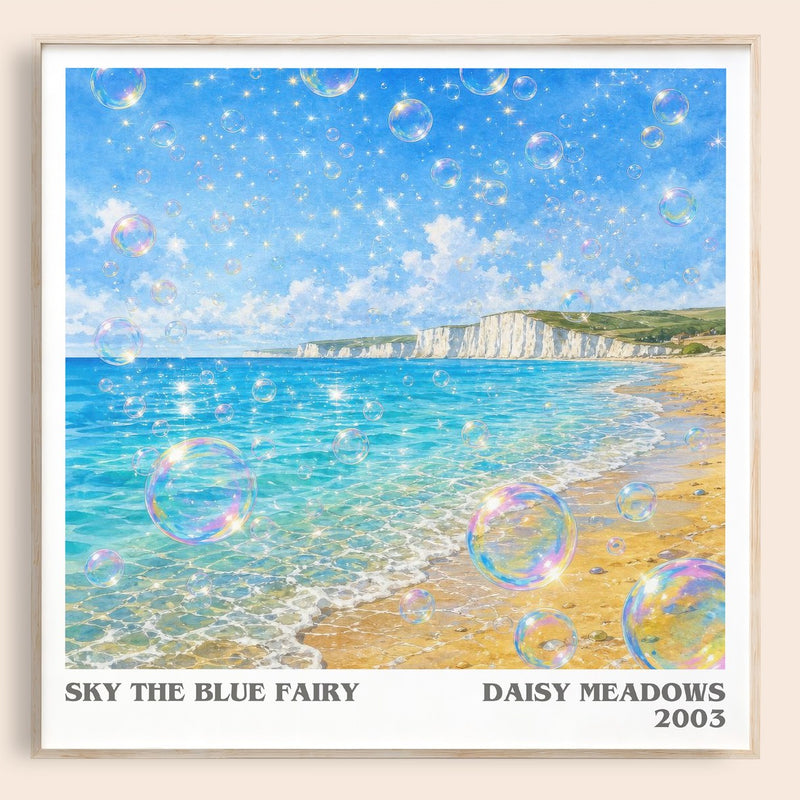Sky the Blue Fairy literary book poster by Daisy Meadows – framed literary art print