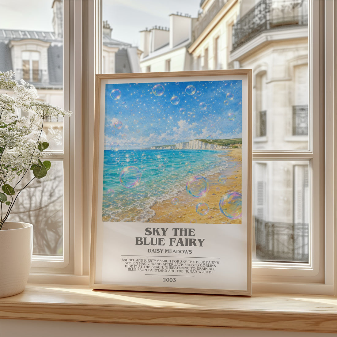 Sky the Blue Fairy bookish poster colour and style options – Daisy Meadows book art