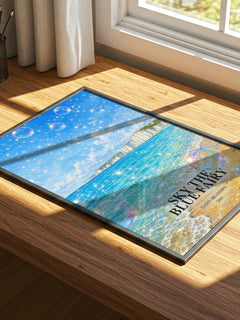 Sky the Blue Fairy watercolour book poster framed on wall – childrens wall art