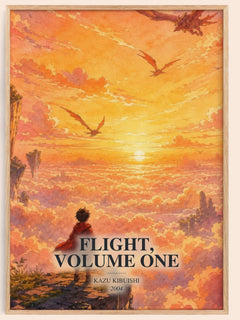 Flight, Volume One watercolour book poster by Kazu Kibuishi – framed literary art print
